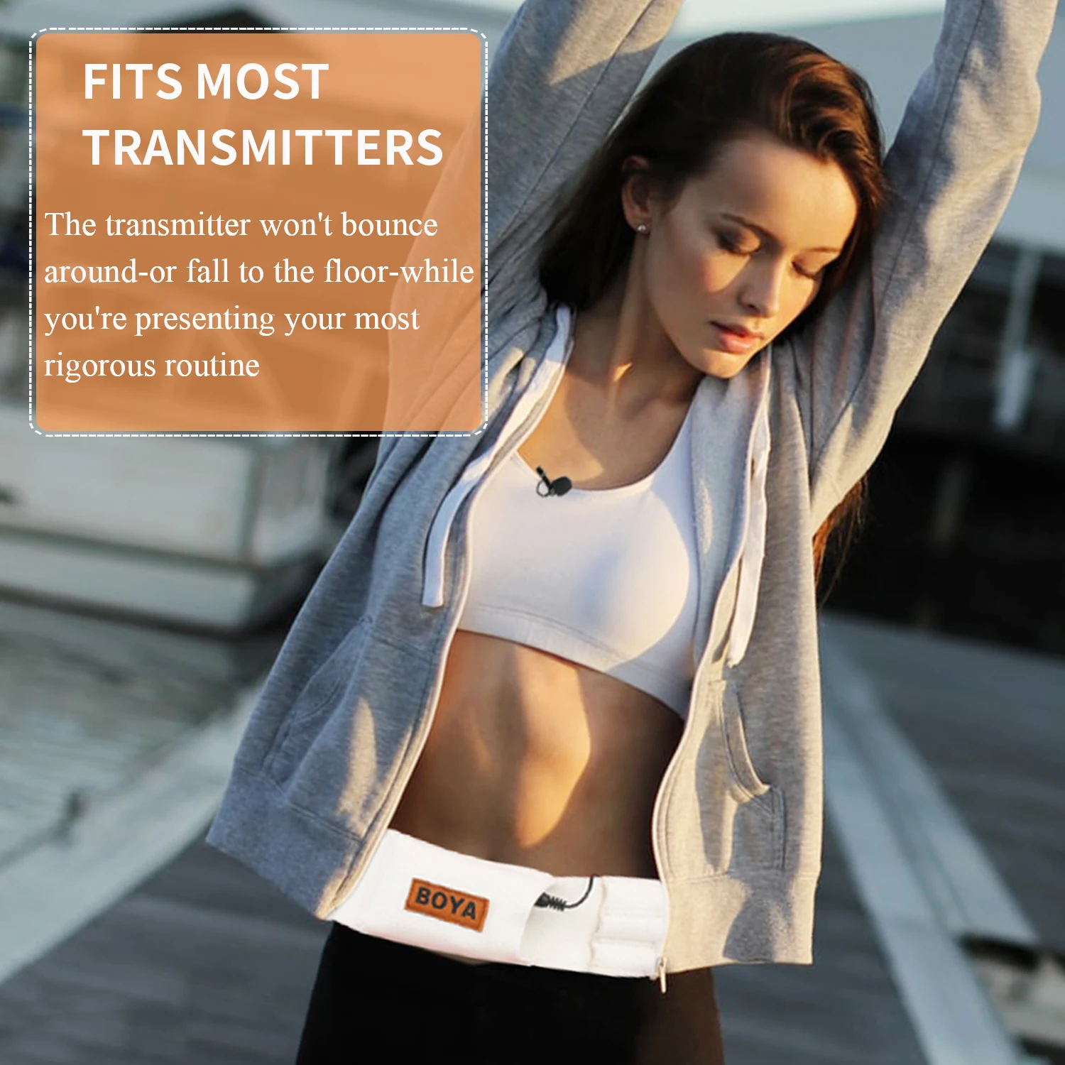 BOYA BY-MB2 2pcs Professional 610mm Dual Belts Set Bodypack Carrier Straps for Hiding Wireless Condenser Microphone Transmitter