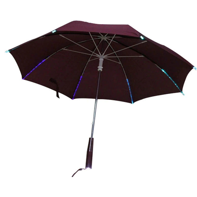 Creative LED luminous transparent umbrella concert lighting umbrella winter school warning signal children's umbrella