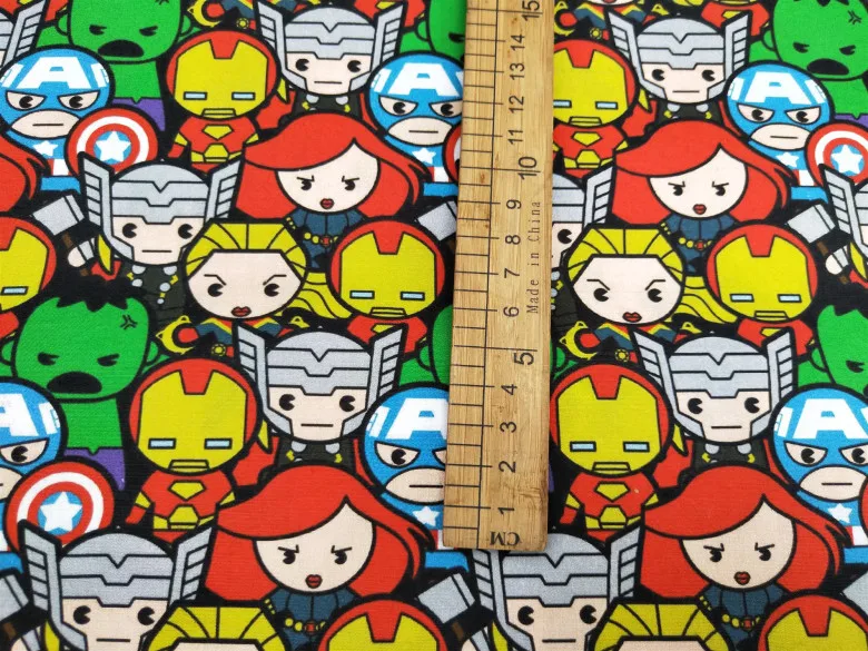 140 см ширина Marvel Супер Герой Мстители Собрать синий хлопок ткань для маленьких мальчиков одежда домашний текстиль наволочки DIY-BK643