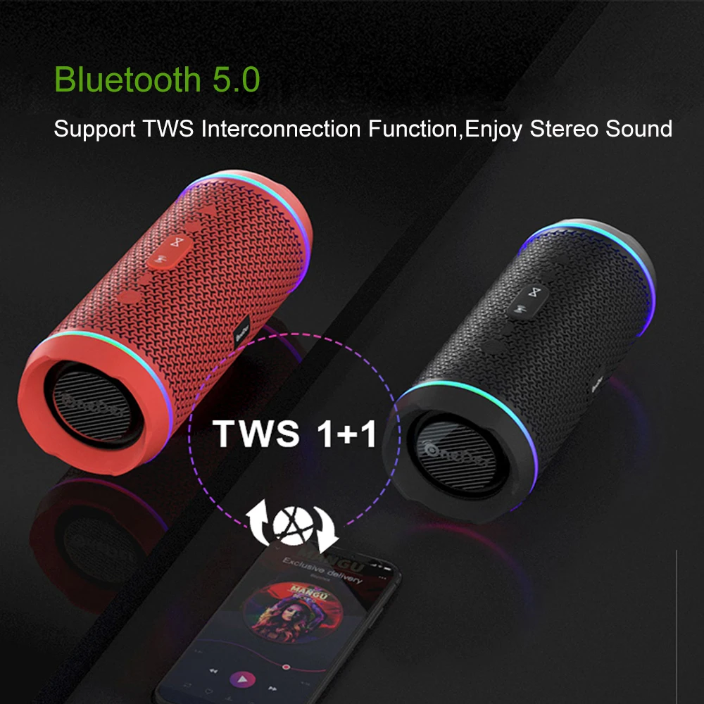 Bluetooth-динамик EWA уличный стерео с басами HiFi-музыка высоким разрешением U-диском TF
