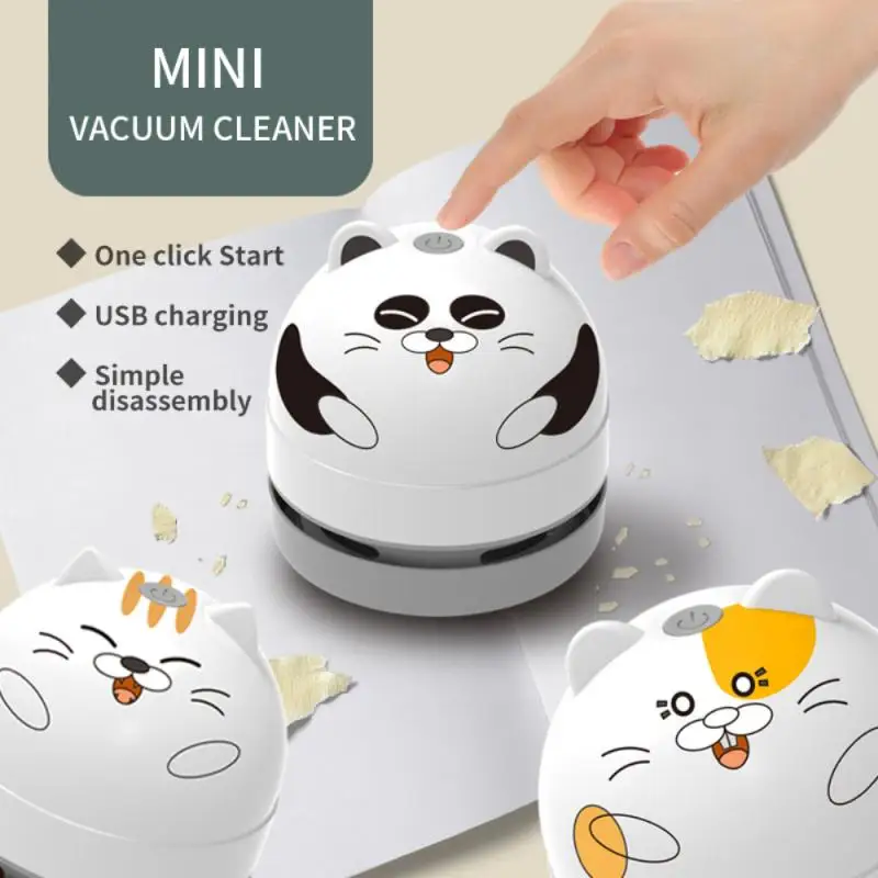 

Desktop Vacuum Cleaner USB Charging Table Sweeper With Cleaning Brush Dust Cleaner Portable Dust Collector Home Appliances Tool