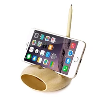 mobile phone loudspeaker speaker wooden cell phone holder sound amplifier bamboo bracket wood desktop stand support