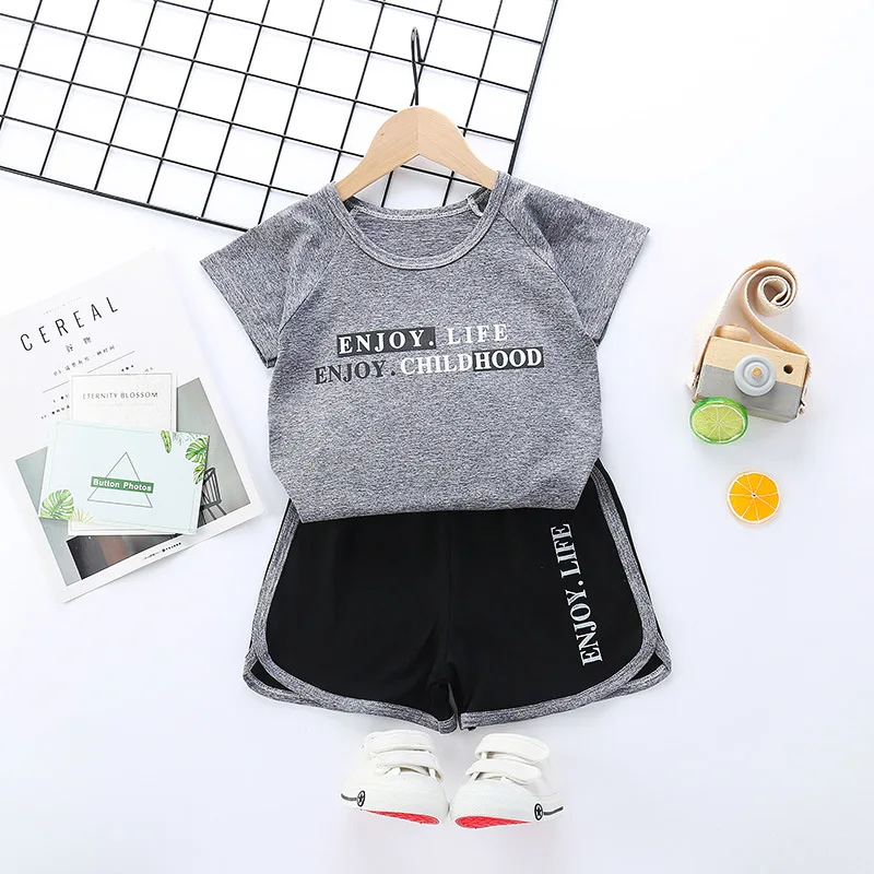 Kids Sports Running Set Children Sport Suit Jogging Shirt Shorts Underwear Sportswear Gym Tracksuit Summer Baby Girl Boy Clothes | Детская