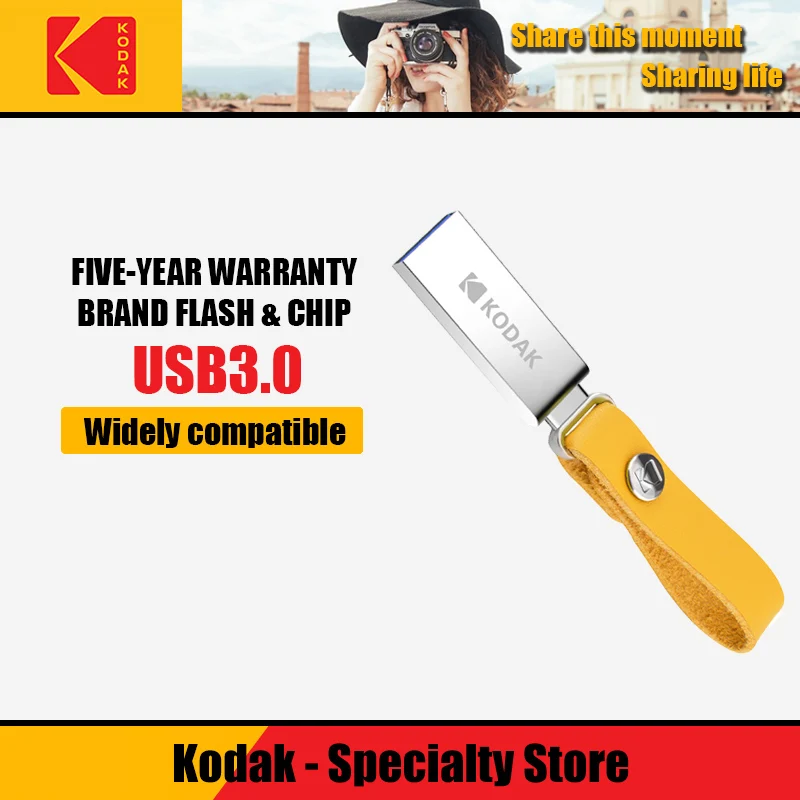 Оригинальный Kodak K123 флеш накопитель USB 3 1 металлический 16 ГБ 32 64 Гб 128 0 U диск|USB