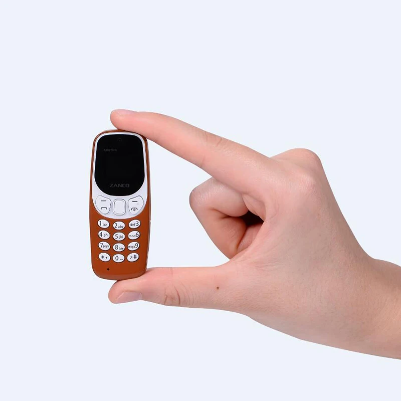 Красный Zanco мини 2G BabyFone самая маленькая в мире коллекция Bluetooth 3,0 контакт 500 запись звонков мобильный телефон 320 мАч батарея - Цвет: Красный