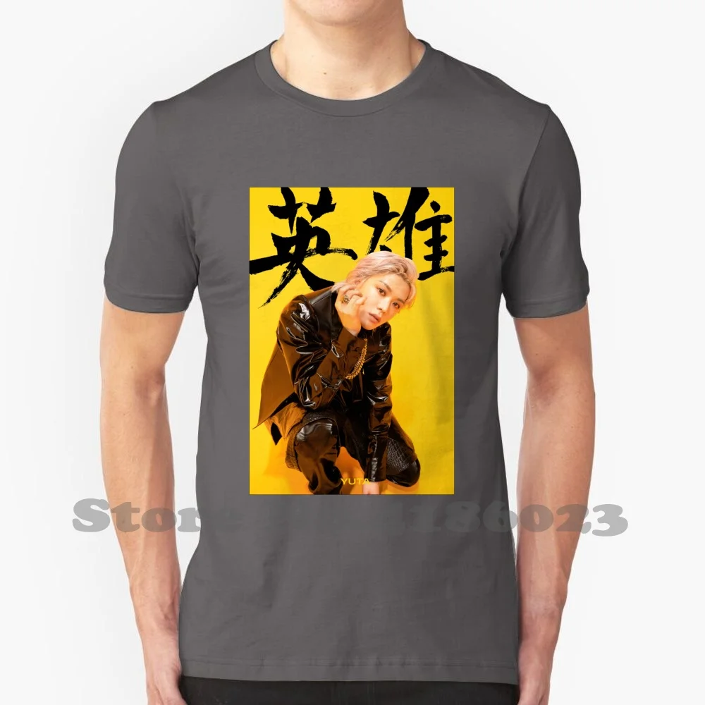 Yuta Kick It 100% хлопковая Футболка Kpop товары Nct 127 Nakmoto