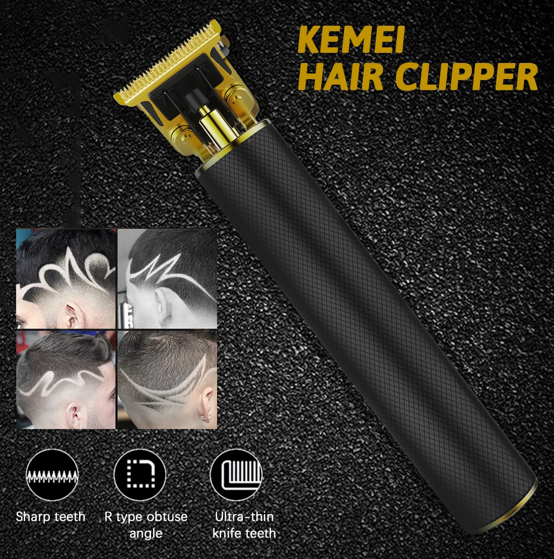 

KEMEI Hair Clipper Professional 0MM Hair Trimmer For Men Rechargeable Electric Bread Trimmer Hair cutting Machine