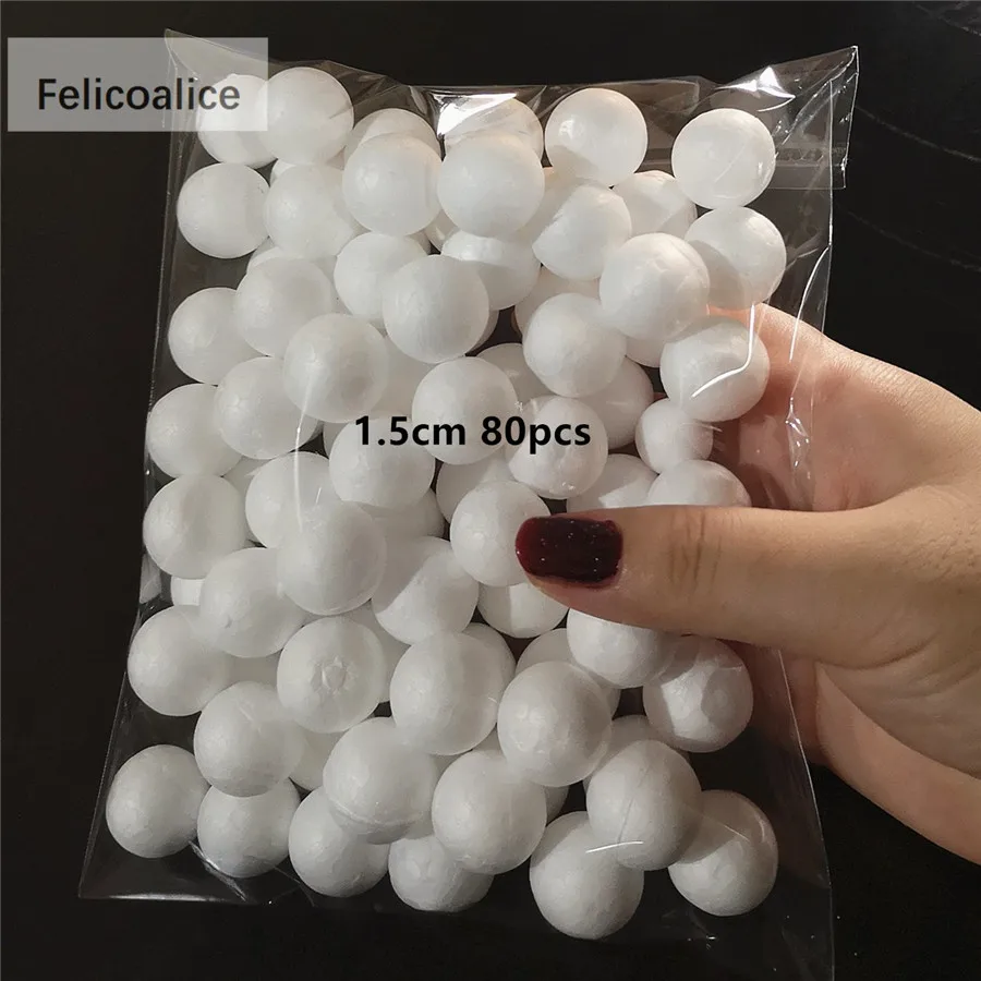 Шарики круглые из пенопласта для моделирования 1-5 см 20-200 шт. | Дом и сад