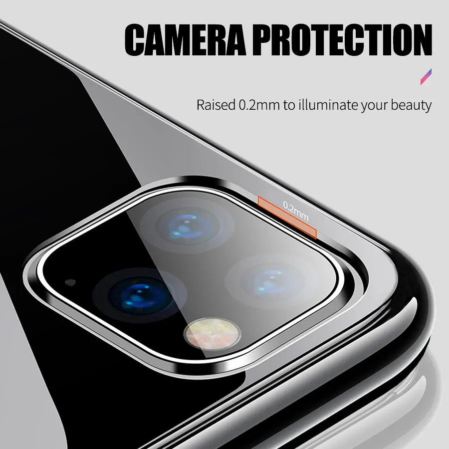 Роскошный прозрачный мягкий чехол из ТПУ для Apple iPhone 11 Pro Max Прозрачный телефона