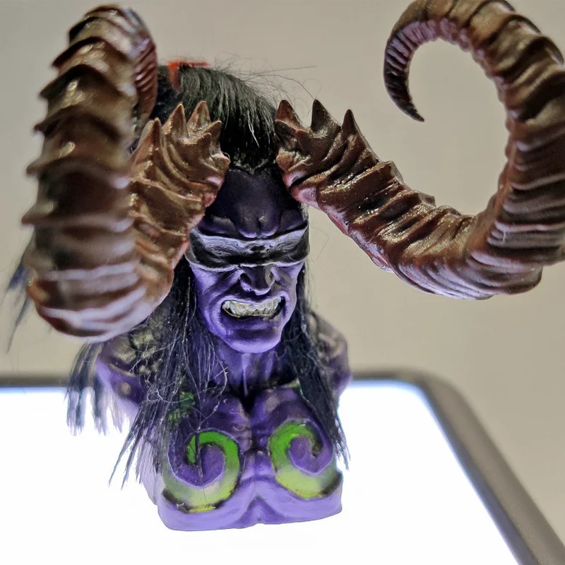 Индивидуальные 3d-клавиши ручной работы World of Warcraft Illidan дизайнерская резиновая