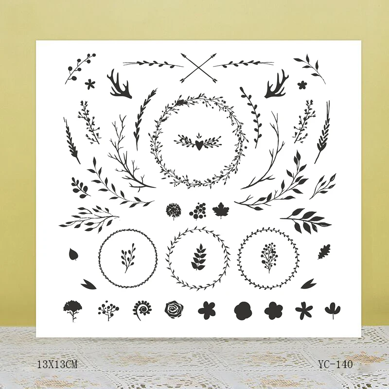 AZSG завод цветок прозрачные штампы для DIY Скрапбукинг/изготовление