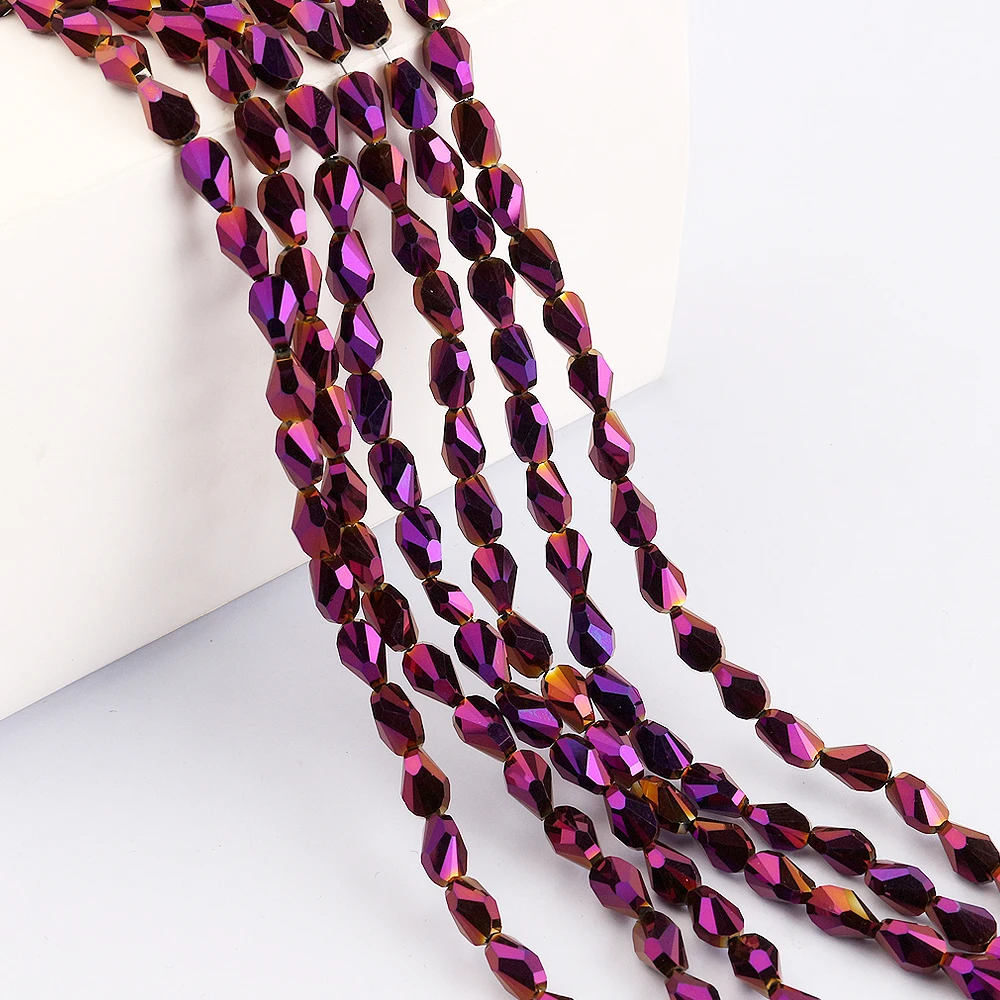 

Jewelry Design Supplies 4/6/8mm Faceted Crystal Glass Irregular Beads DIY Making Crafts Materials To Make Necklaces Accessories