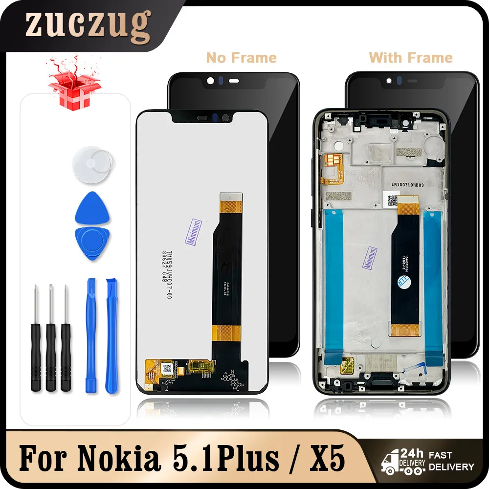 5 86 &quotдля Nokia 1 Plus плюс ЖК-дисплей Дисплей сенсорный Экран для X5 TA-1102 TA-1105 TA-1108 TA-1109