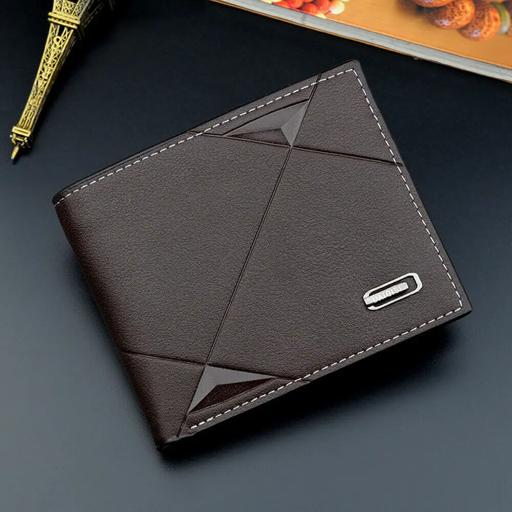 

Men Business Leather Billfold Wallet Brand Luxury Short Slim Male Purses Money Credit Card Thin Hombre Billetera Portafoglio