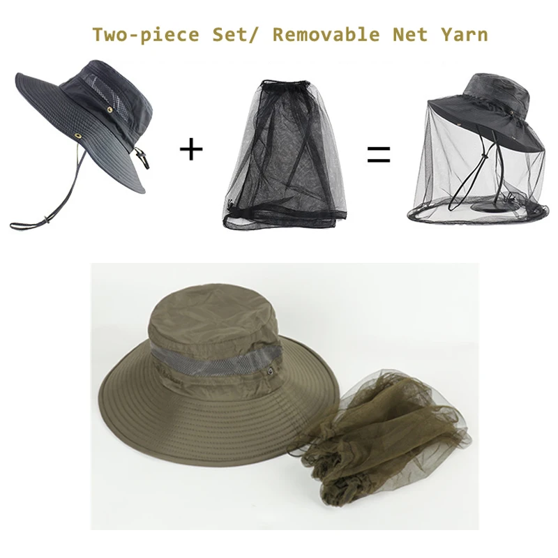 2 шт. рыболовная Кепка с сеткой от насекомых | Аксессуары для одежды