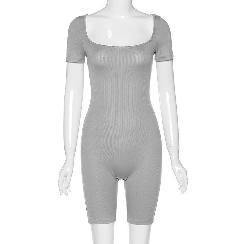 

92P1737143 Summer fashion and leisure new women's wear bandage sexy hip raising sports one-piece shorts rompers womens jumpsuit