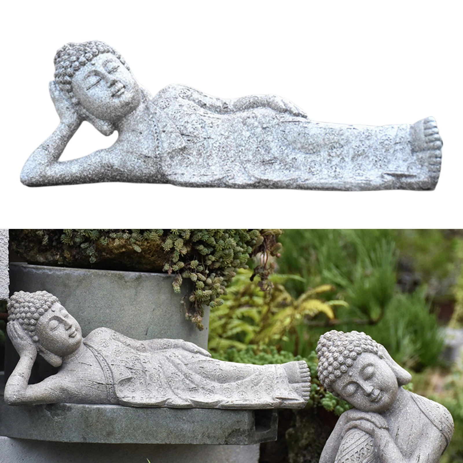 

Resin Buddha Zen Statue Figurine Sculpture Decor Desk Yard Indoor Outdoor