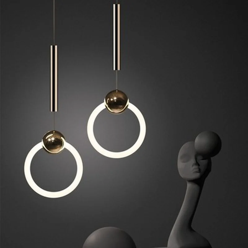 Европейская Скандинавская маленькая медная латунная Подвесная лампа