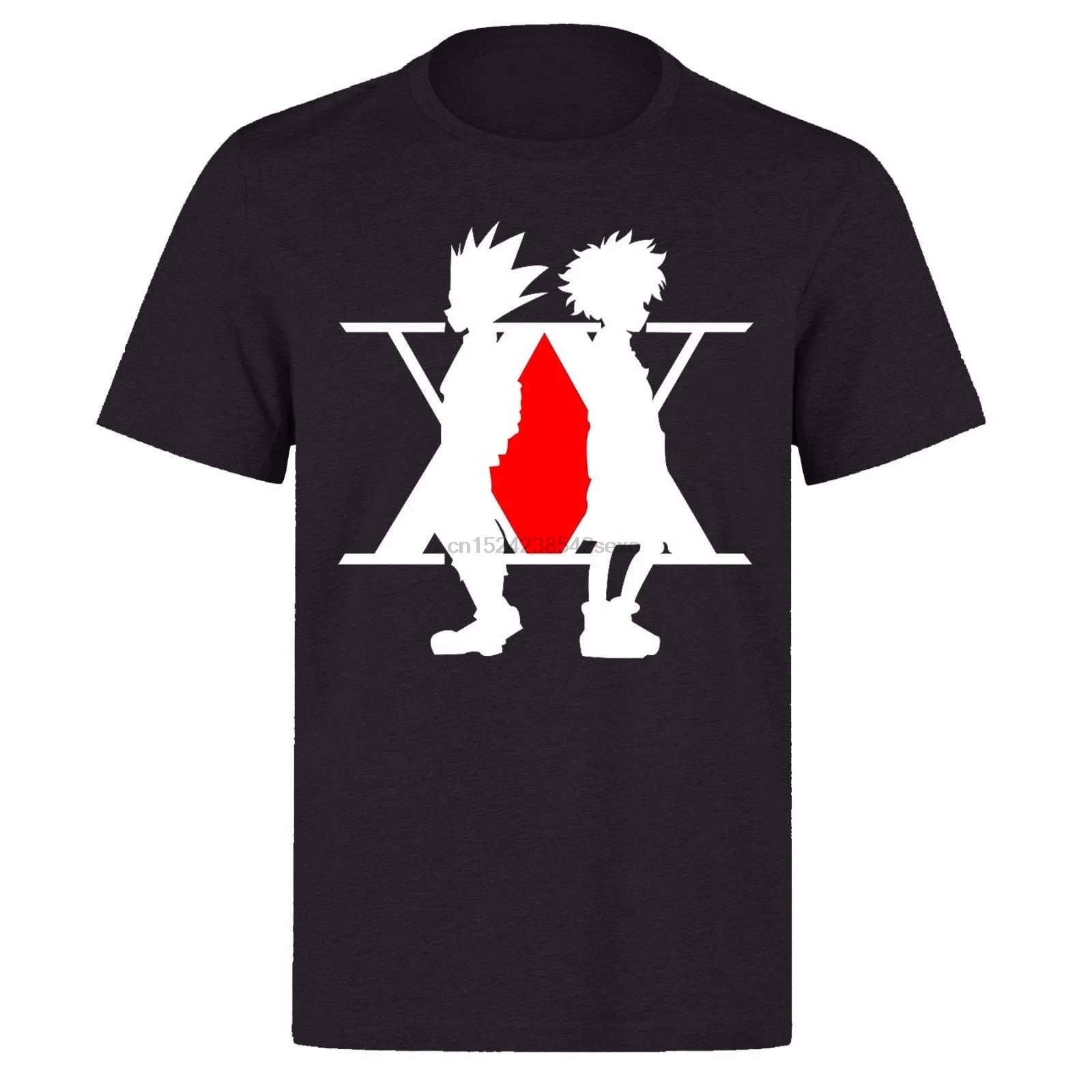 

Черная футболка унисекс HUNTER X HUNTER манга с японским логотипом PH160