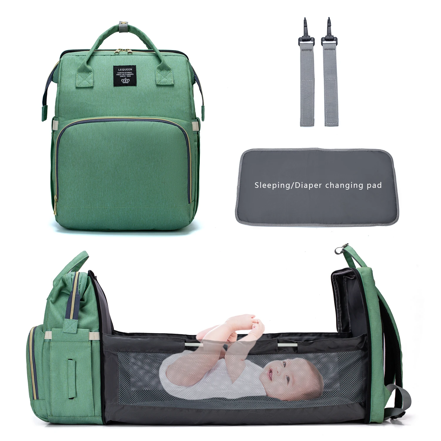 

PatPat Fashion Mummy Maternity Nappy Bag Large Capacity Nappy Bag Travel Backpack Nursing Bag for Baby Care Women's Fashion Bag