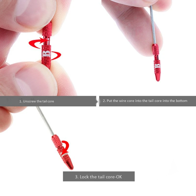

Bike Brake Cable Alloy Bike Brake Cable Cap End Tips Crimp for MTB Road Bike