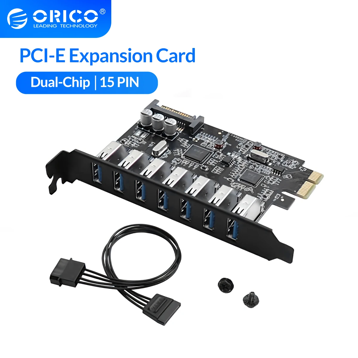 USB-адаптер PCIE ORICO SuperSpeed 7 портов с 15-контактным разъемом SATA | Компьютеры и офис