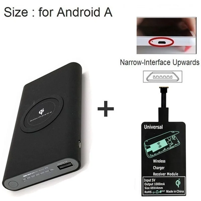 Qi 30000mAh беспроводной внешний аккумулятор большой емкости внешняя батарея