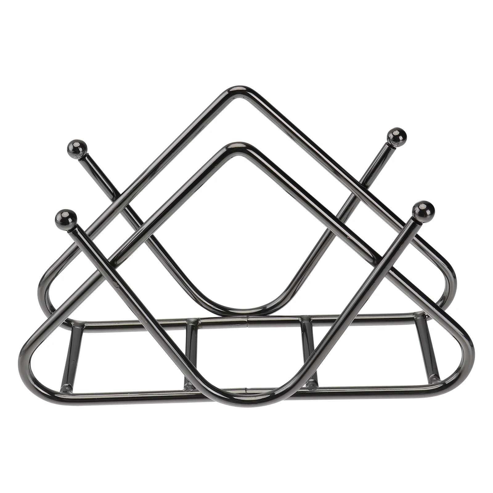 

1pc Creative Iron Napkin Holder Tissue Rack for Home Restaurant (Black)