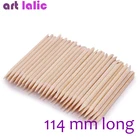 Лалич 100 шт. Новое поступление 114 мм длинная дизайн ногтей оранжевый деревянные палочки для кутикулы толкатель для удаления маникюрные инструменты для ухода за ногтями