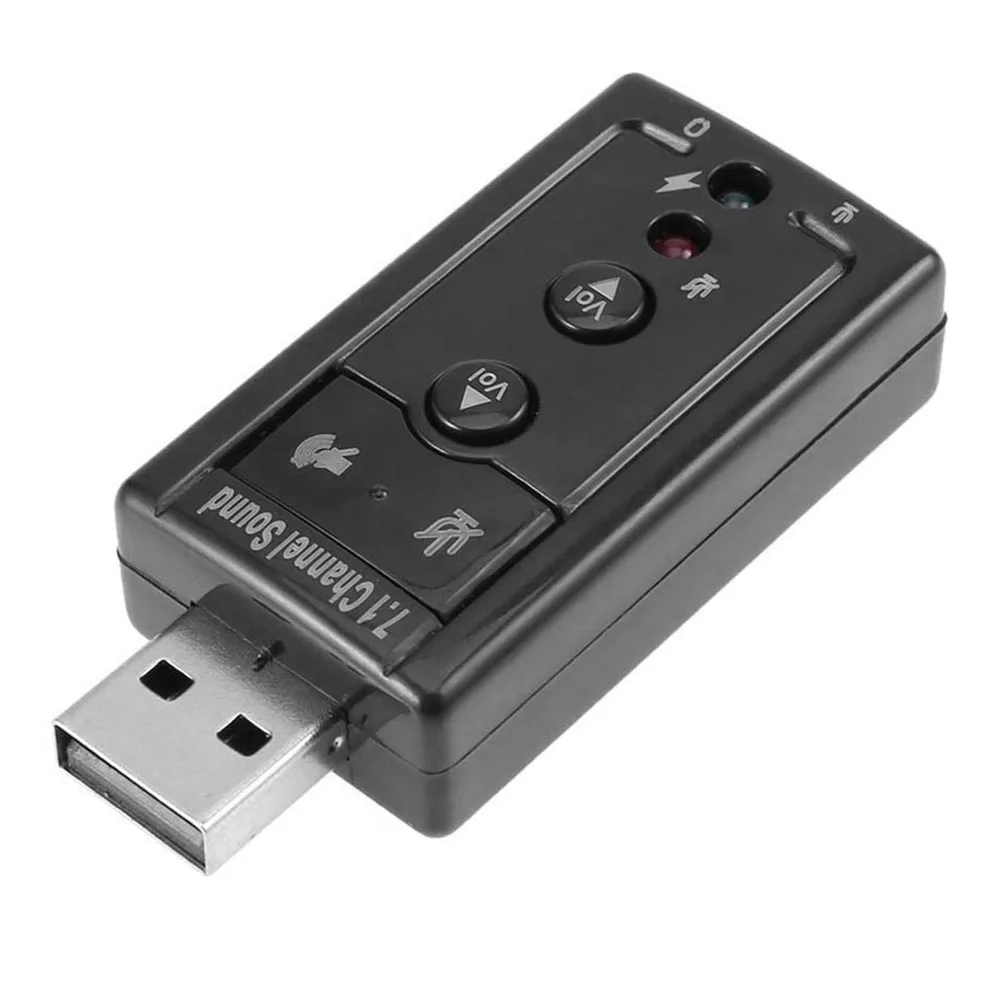 7 1 внешний ПК Звуковая карта с интерфейсом USB 3 5 мм AUX Наушники микрофонный аудио