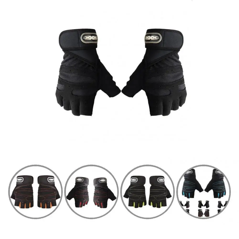 

Fitness Gloves Extended Wrist Skin-friendly Non-Slip Breathable Fitness Gloves Training Gloves Sports Gloves 1 Pair
