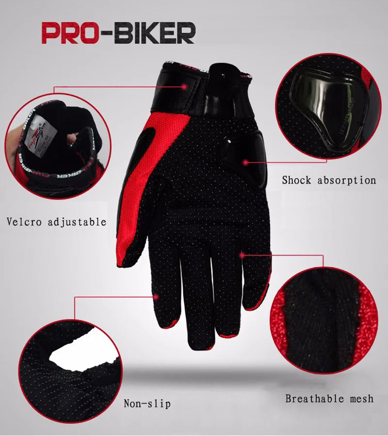 PRO BIKER перчатки для мотокросса из углеродного волокна мотоциклетные езды на
