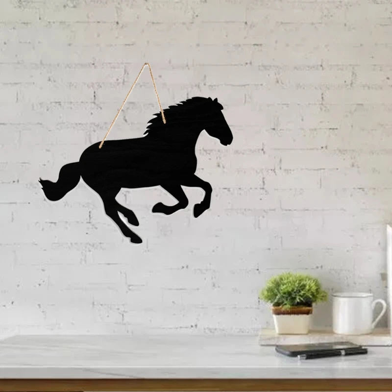 

1PcRustic Farmhouse Chalkboard Animal Cow Horse Chicken Pig Wood Western Home Decor Message Farmhouse Kitchen Chalkboard