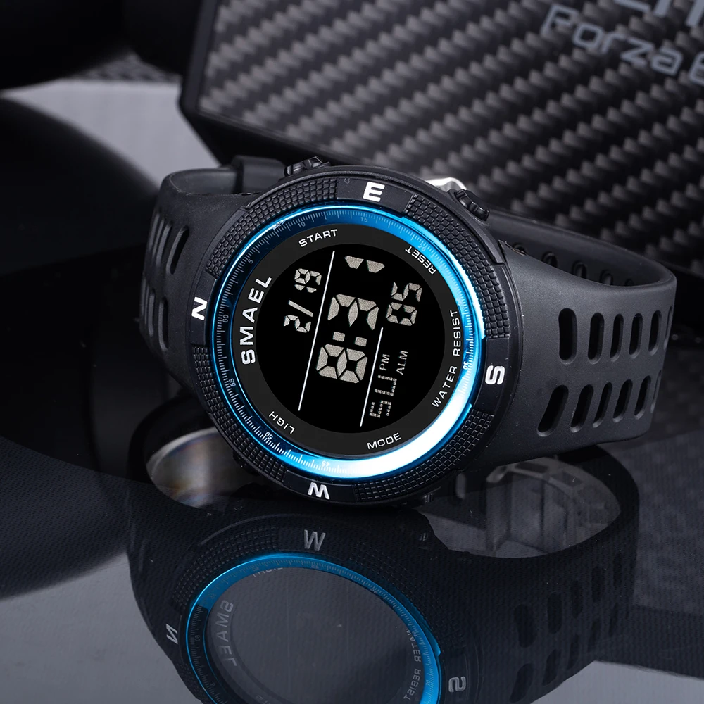 SMAEL Brand 1915 Men's Watches 2021 Waterproof Chronograph Electronic Wrist Watch Man Digital Sport Stopwatch Led Alarm Clock | Наручные