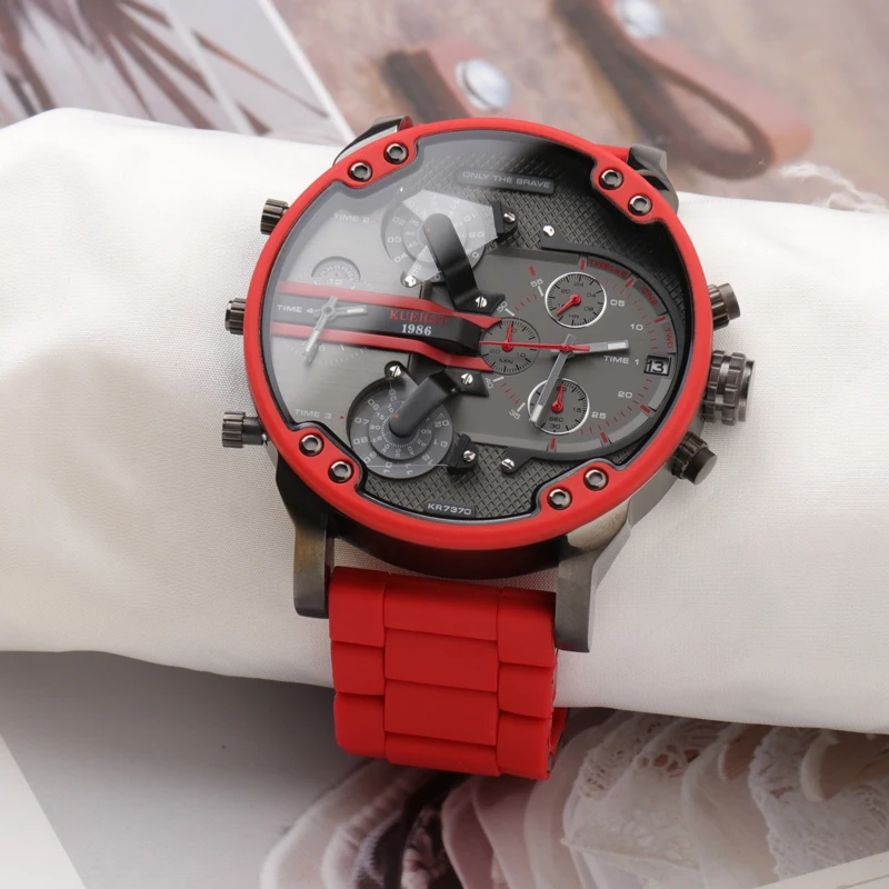 

2021 New Fashion KR7370 Steel Men Watch Stainless Waterproof Sports Chronograph Quartz Men Relogio Masculino