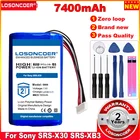 Аккумулятор LOSONCOER ID659 7400 мАч для Sony SRS-X30, SRS-XB3 ID770 JD770B для SRS-XB30 SRS-XB41 Аккумулятор для динамика
