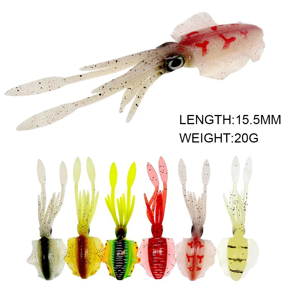 

1pc 14cm35g UV Fishing Squid Lure With Metal Sinker Sea Fishing Lure Glow Octopus Calamar Trolling Wobbler Pesca Bait Soft Lure
