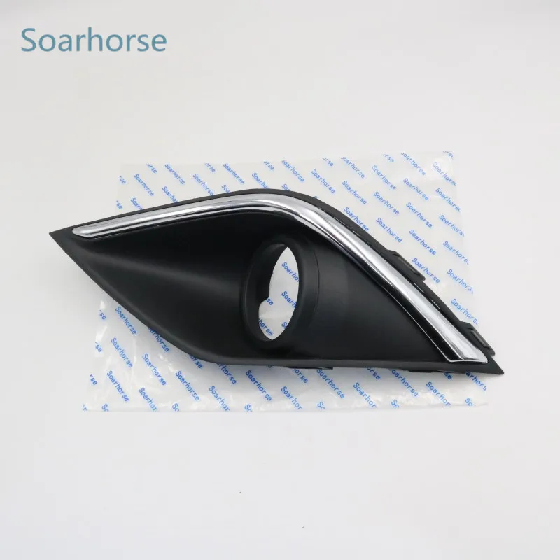 Soarhorse автомобильный хромированный передний бампер противотуманный фонарь рамка