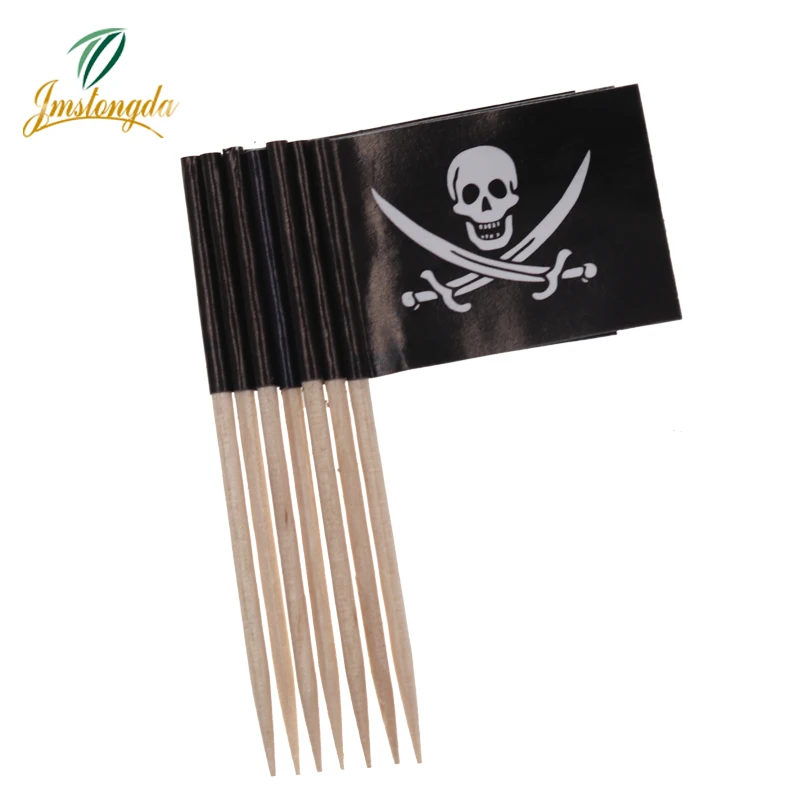 1000 шт Мини двойной нож Пиратская бумажная еда выбирает ужин Шпажки для торта кекс
