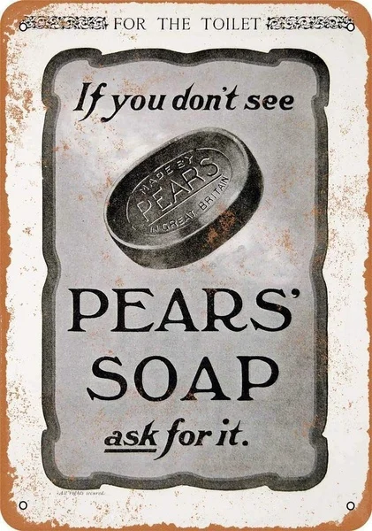 

Pears Soap Tin Sign art wall decoration,