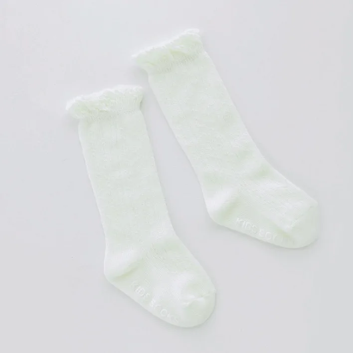 Весенние милые мягкие однотонные носки для маленьких девочек Летние