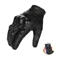 touch screen motorcycle riding leather gloves mens womens racing car buffer motorcycle retro knight equipment four seasons
