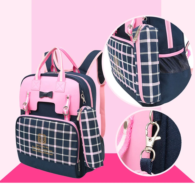 Ортопедические школьные ранцы для девочек водонепроницаемые рюкзаки детей