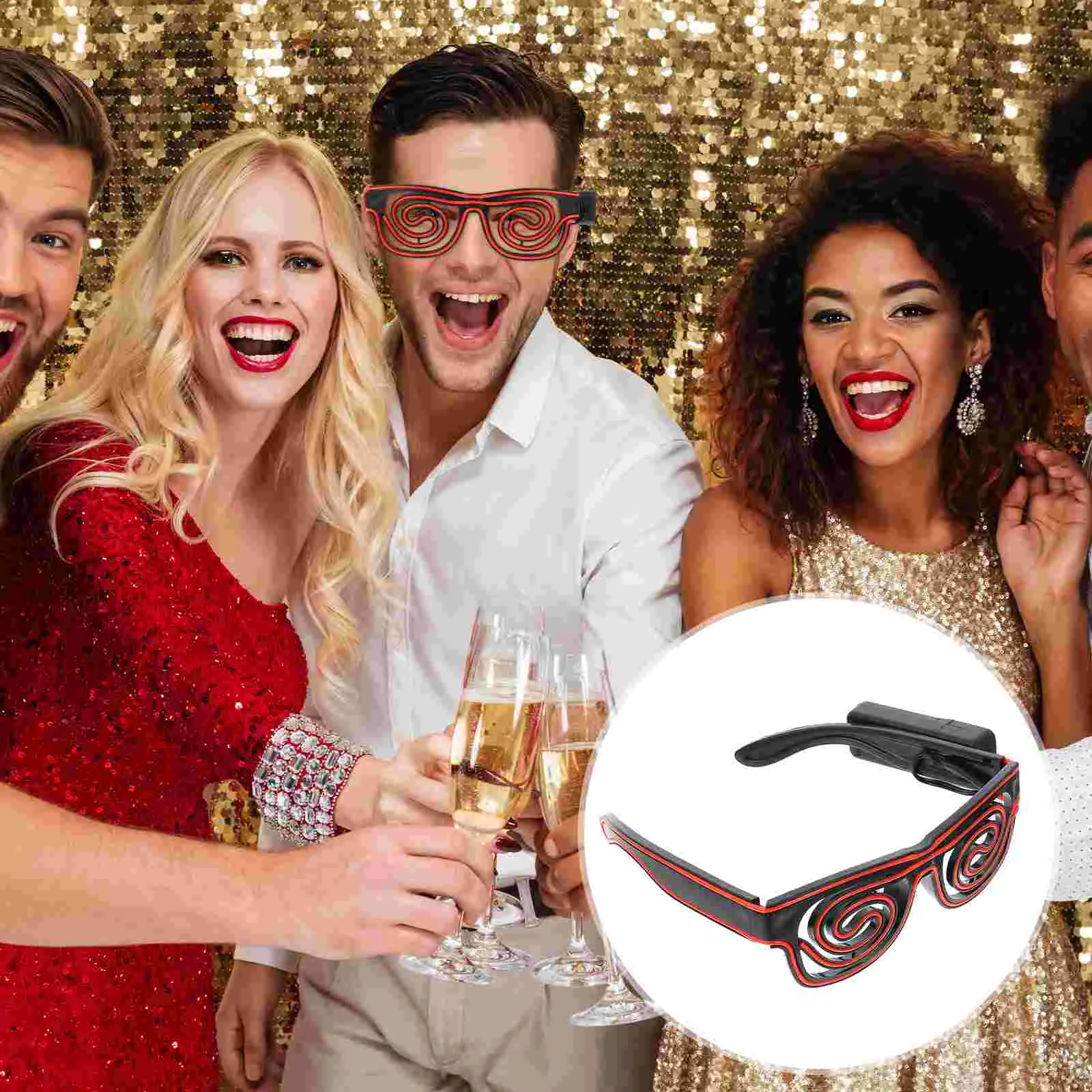 1 шт. светящиеся светодиодные очки для вечевечерние | Дом и сад