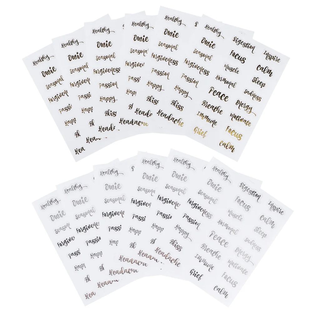 

18 Sheets DIY Bottle Stickers Essential Bottle Labels Cosmetic Bottle Tags
