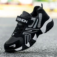 leather kids sports shoes boys hookloop children running sneakers school fashion black walking tenis shoes for girl size 28 39