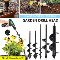 earth drill ice drill garden auger spiral drill machine bit flower planter auger yard gardening planting hole digger tool