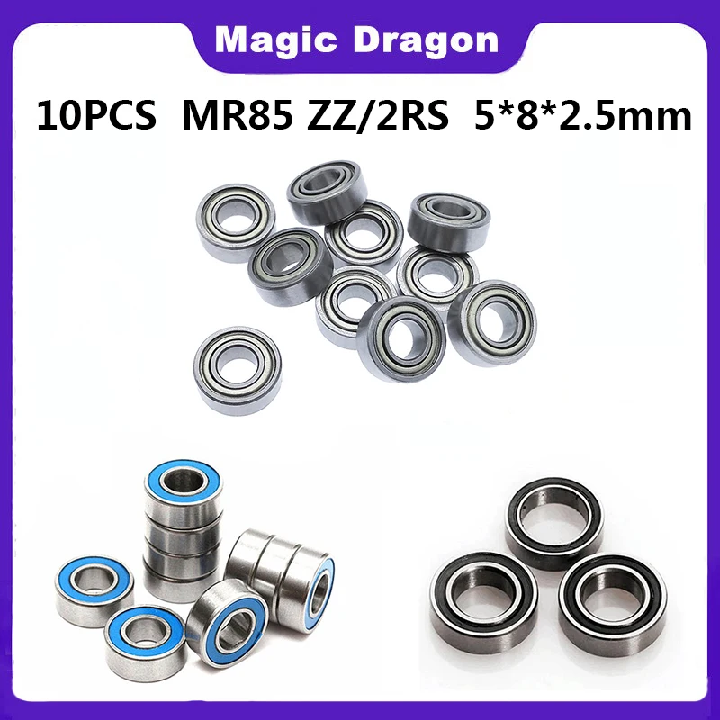 10PCS ABEC-5 MR85-2RS MR85ZZ 2RS MR85 RS MR85RS 5x8x2.5 mm Blue rubber sealed miniature High quality deep groove ball bearings |