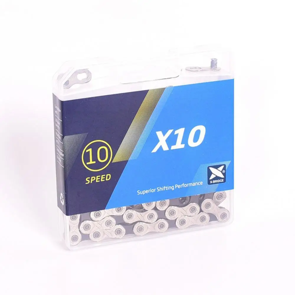 

Ultra-light X10 bicycle chain 116 sections 10-speed durable and wear-resistant Alloy Steel male MTB folding bike road chain