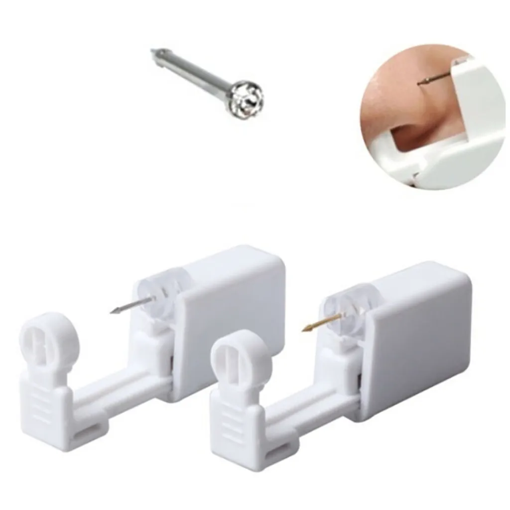 OutTop Disposable No Pain Safe Sterile Ear Stud Piercing Gun Kit Nose Tool Build In Steel Earring Star | Красота и здоровье